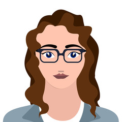 Woman hipster avatar