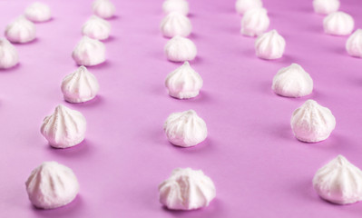 Sweets on a beautiful pastel surface in a minimalist style.