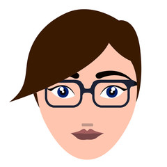 Woman hipster avatar