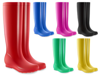 Rain boots set autumn rubber shoes colorful