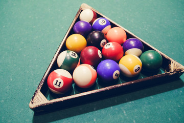 Billiard Pool Table with balls