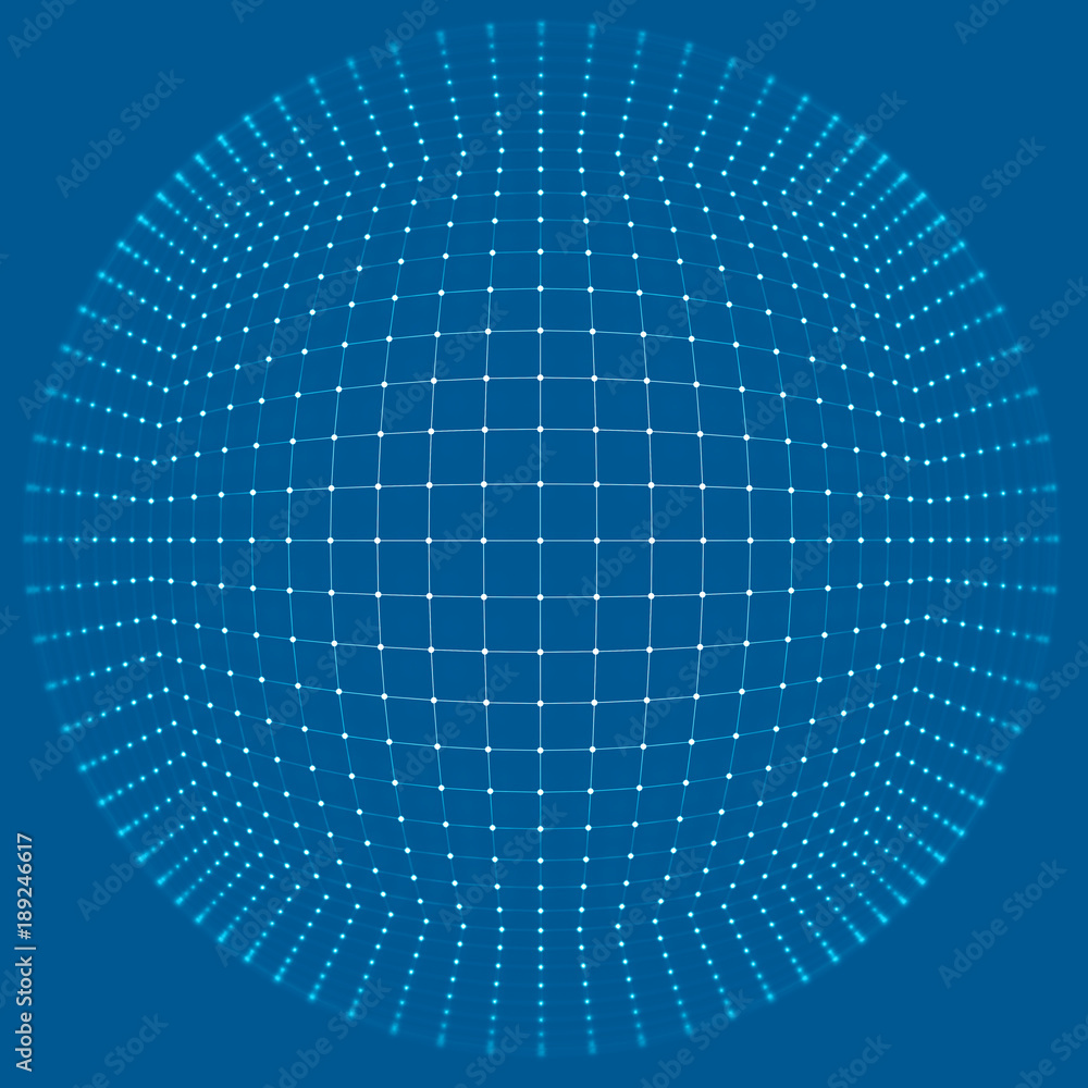 Poster background 3d grid.cyber technology ai tech wire network futuristic wireframe. artificial intelligen