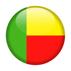 Benin Flag Vector Round Icon