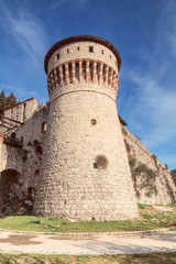 Fototapeta na wymiar Roman amphitheater in Brescia, Lombardy