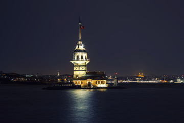 Night view from Maiden tower long exposed shot with distinctive color