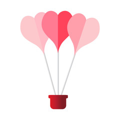 Heart shaped air balloon