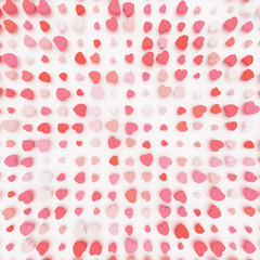 Squadre San Valentine's background with rotated hearts. 3D rendering.