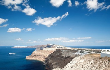 a place for weddings on the island of Santorini, the beautiful island of Santorini