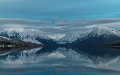 Fototapeta na wymiar A Winter in Glacier National Park