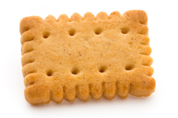 Tasty cookies biscuits on the  isolated background.