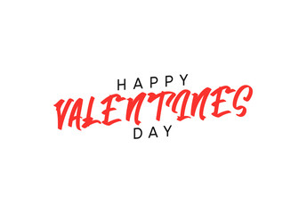 Happy Valentines day text typography
