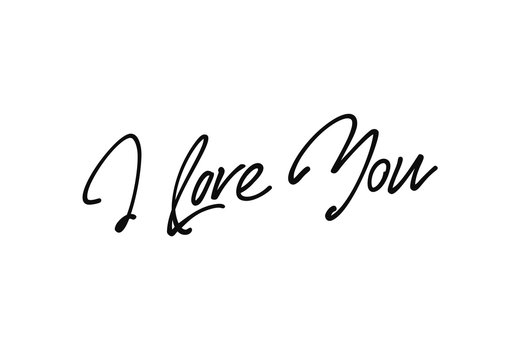 I Love You hand lettering