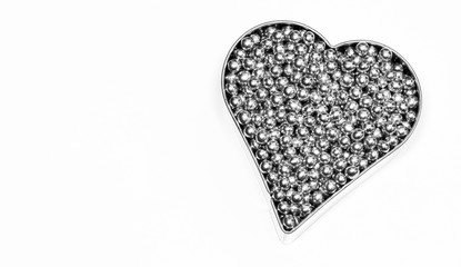 Silbernes Perlenherz