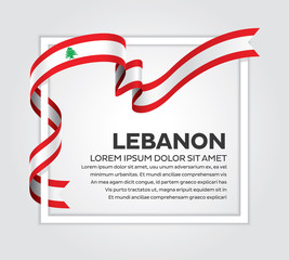 Naklejka premium Tło flaga Libanu