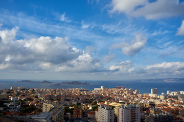 Fototapeta na wymiar View On the Island Frioul Marseille France