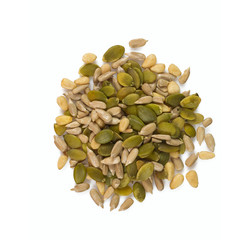 salad seed mix isolated on white