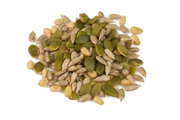 salad seed mix isolated on white