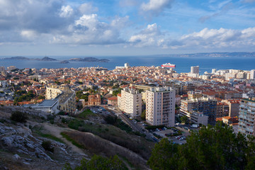 Fototapeta na wymiar View On the Island Frioul Marseille France