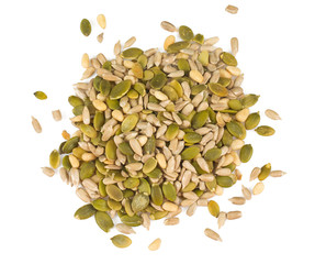 salad seed mix isolated on white