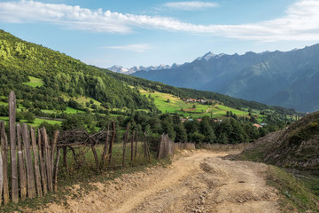 Countryside Svaneti Georgia mountains