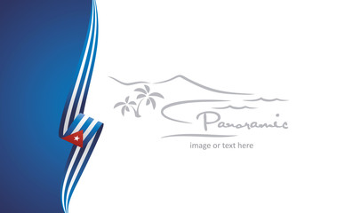 Cuba abstract brochure cover poster background vector