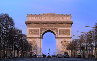 Fototapeta na wymiar The famous Triumphal Arch , Paris, France.