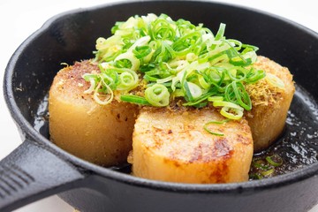 青ねぎたっぷりの大根ステーキ