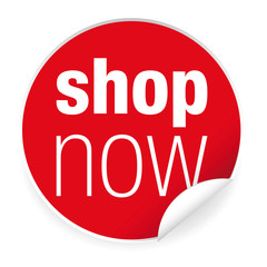 Shop now label sticker