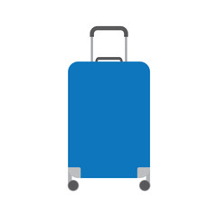 blue suitcase icon- vector illustration