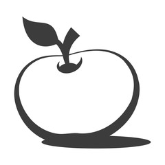 Simple Apple Set Icon on white background