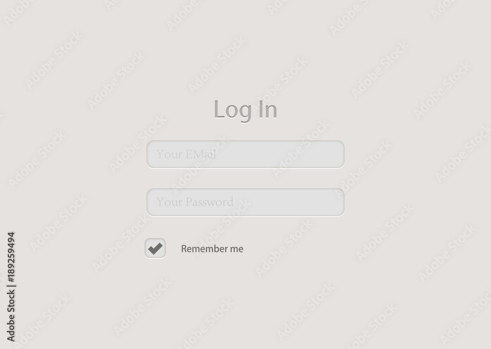 Poster vector login form background design