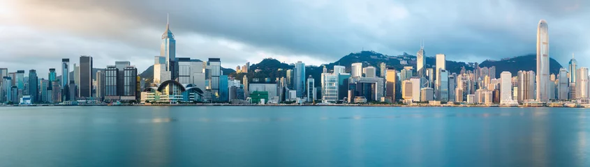 Foto op Plexiglas Hong Kong skyline in the morning over Victoria Harbour, Hong Kong China © Patrick Foto