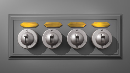 Ceramic Light Switch Array - Centered