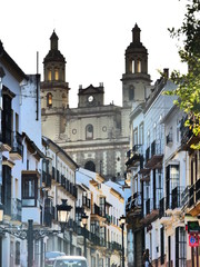 Olvera, pueblo de Cádiz, en la comunidad autónoma de Andalucía (España) incluido en la comarca...