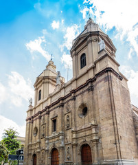 Fototapeta na wymiar The Santo Domingo Church in Santiago, Chile