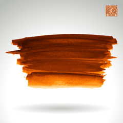 Brush stroke and texture. Grunge vector abstract hand - painted element. Underline and border design.