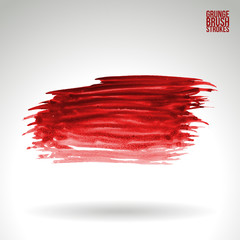 Brush stroke and texture. Grunge vector abstract hand - painted element. Underline and border design.