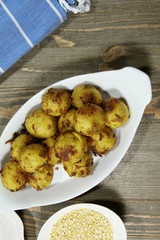 Gluten free Moong Daal goli or mung lentil spicy balls