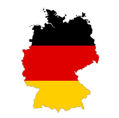 Fototapeta premium ドイツ地図と国旗