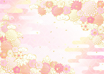 新年　花　松竹梅菊桜