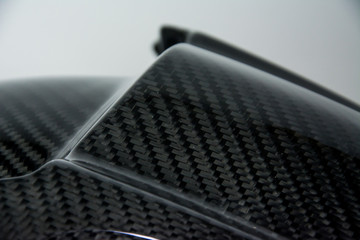 Black carbon fiber composite product with paint surface