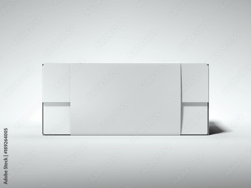 Poster white box with white label. 3d rendering