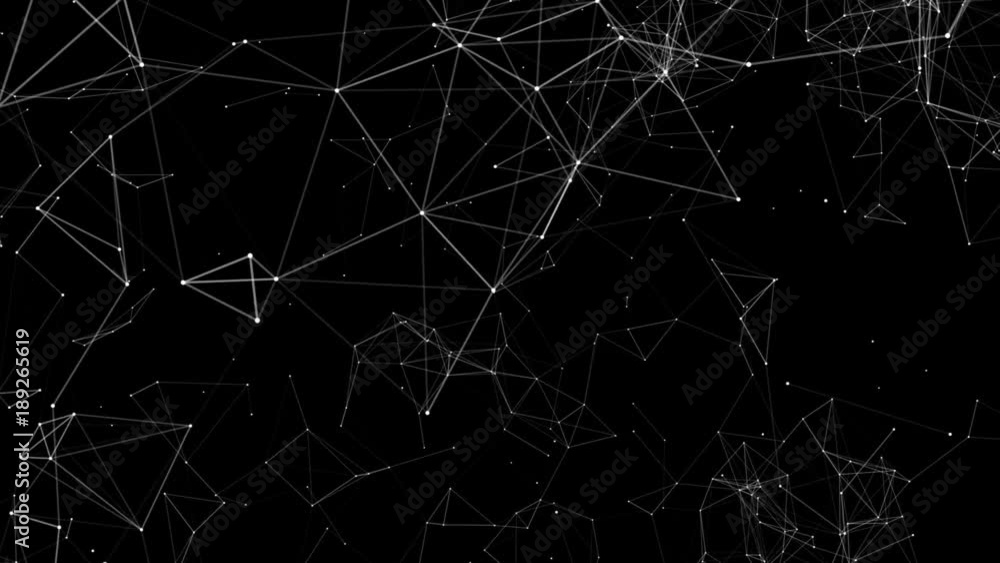 Poster morphing the cosmic web. cinematic plexus background. seamless loop.