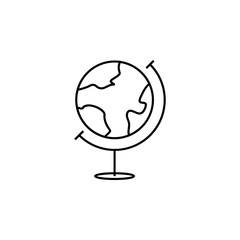 globe outline icon. Element for mobile concept and web apps. Thin line vector icon for website design and development, app development. Premium icon