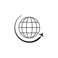 airplane outline icon. Element for mobile concept and web apps. Thin line vector icon for website design and development, app development. Premium icon