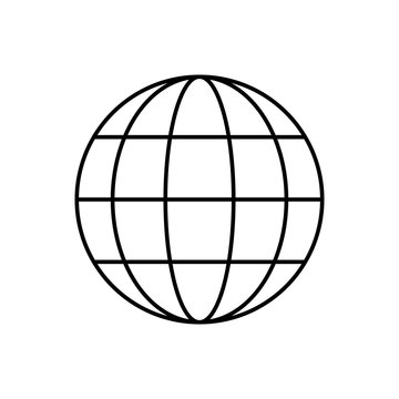 recommend clip art: globe outline icon. Element for mobile concept and web apps. Thin line vector icon for website design and development, app development. Premium icon