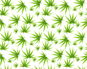 Marijuana leaves seamless vector pattern.