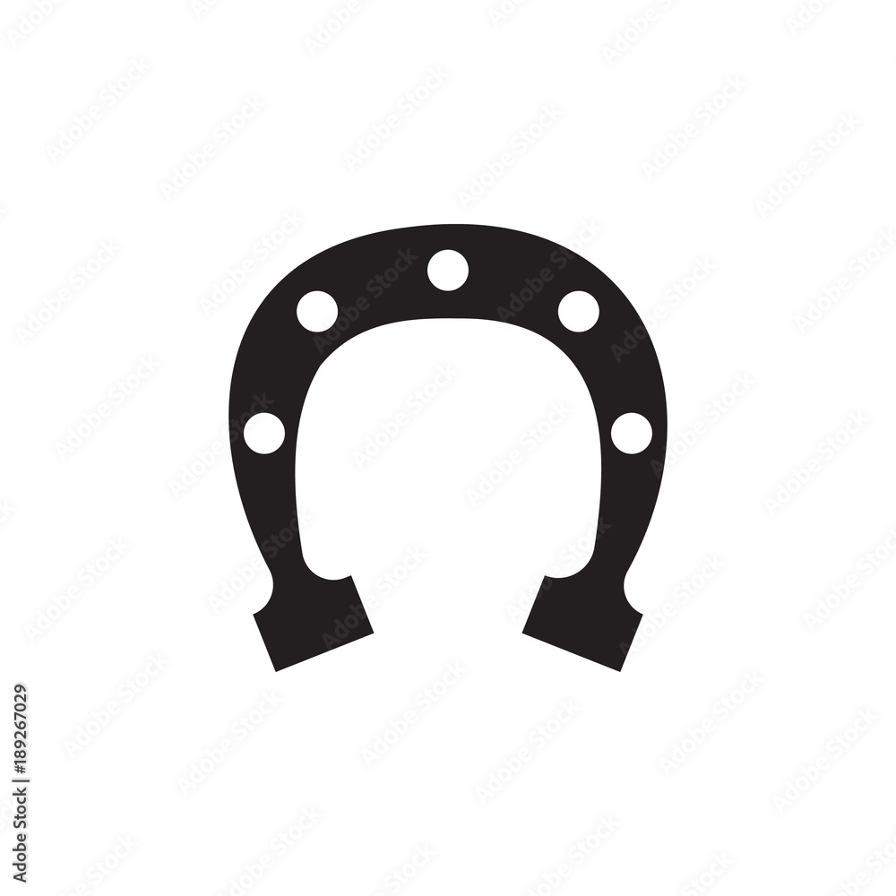 Poster horseshoe icon. element of gambling for mobile concept and web apps. thin vector icon for website de