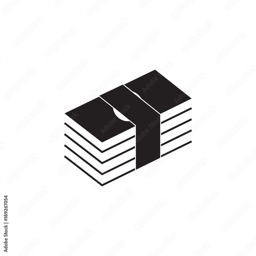Poster a pile of money icon. element of gambling for mobile concept and web apps. thin vector icon for webs