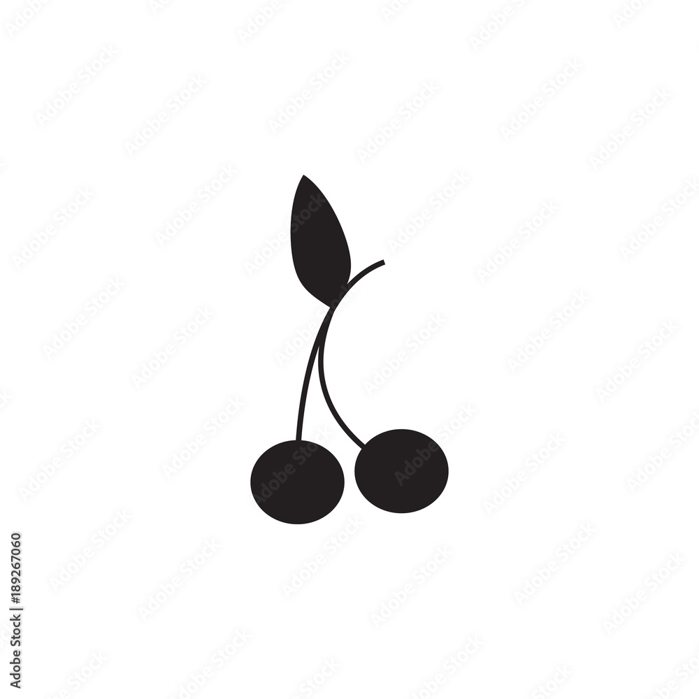 Poster cherry in the casino icon. element of gambling for mobile concept and web apps. thin vector icon for